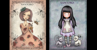 Gorjuss and Mirabelle artwork, which will decorate Santoro's confectionery treats.