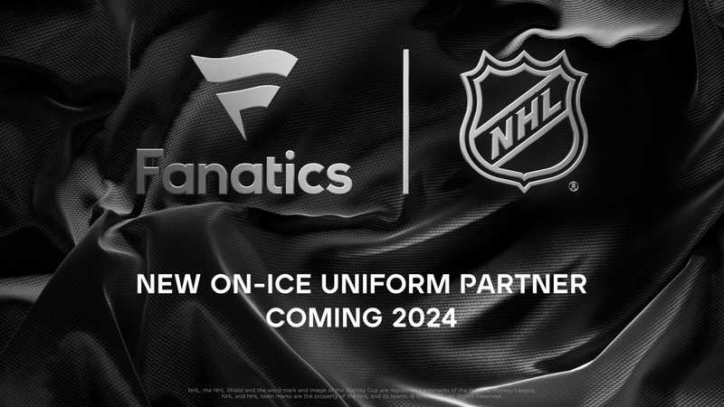 Promotional image for the Fanatics x NHL partnership. 