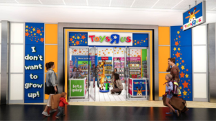 Toys“R”Us airport store in Dallas Fort Worth International Airport