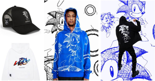 The Sonic and Marc Jacques Burton collaboration, featuring the hedgehog video character on T-shirts, caps and beanies