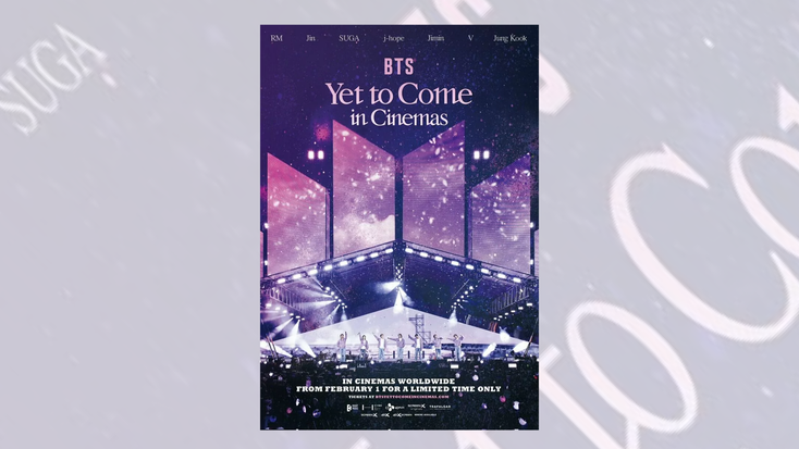 "BTS: Yet to Come in Cinemas" poster.