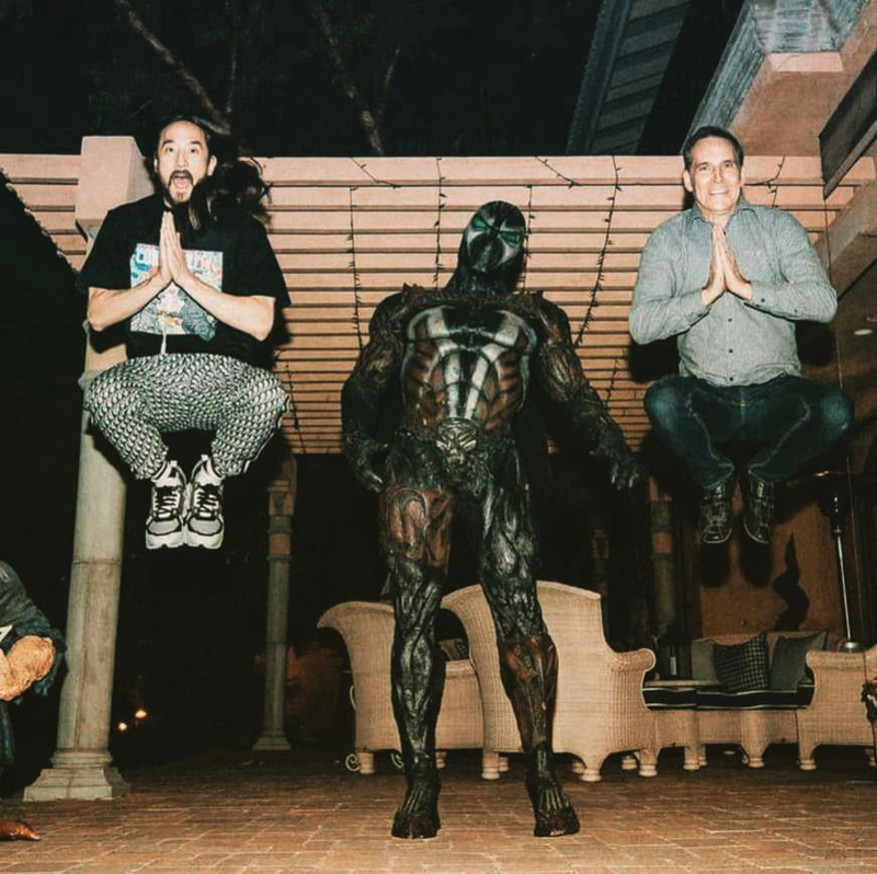 Steve Aoki, Todd McFarlane and Spawn. Steve Aoki, Todd McFarlane and Spawn.