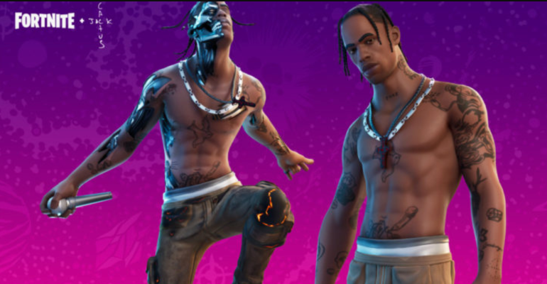 travis scott x fortnite merch