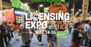 Promotional image showing the dates for Licensing Expo 2022, which is from May 24-26.