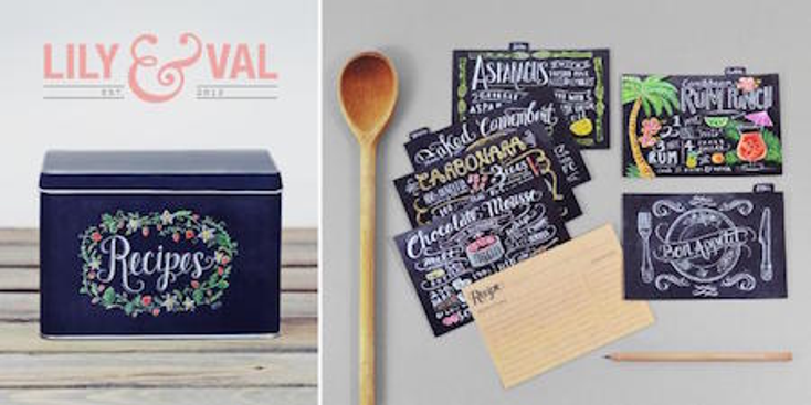 Lily & Val Chalkboard Art Heads to Homewares