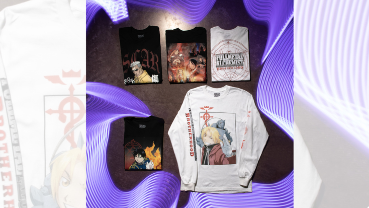 “Fullmetal Alchemist: Brotherhood” apparel. “Fullmetal Alchemist: Brotherhood” apparel.