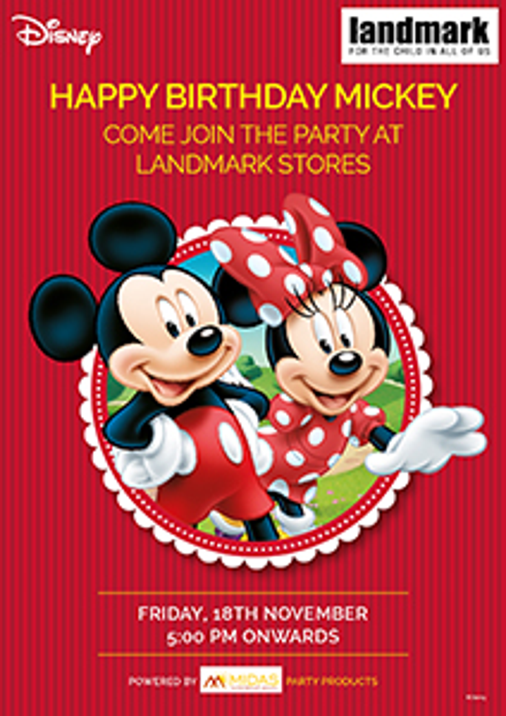 Mickey Mouse Parties with Landmark Stores Mickey Mouse Parties with Landmark Stores