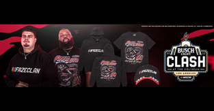 The FaZe clan merchandise, which include hoodies, T-shirt and a hat. 
