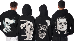 Hoodies from the Universal Monsters collection.