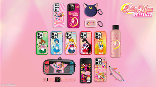 Phone and Airpod cases, water bottle and Nintendo Switch case from the Sailor Moon Casetify collection.