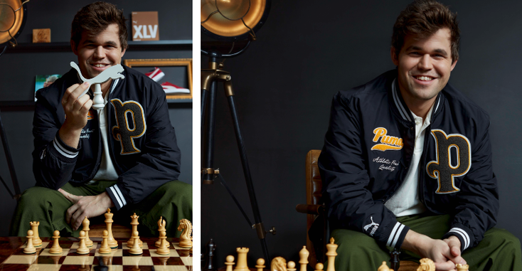 Magnus Carlsen wearing PUMA Magnus Carlsen wearing PUMA