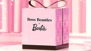 A Barbie x Boss Beauties gift box.