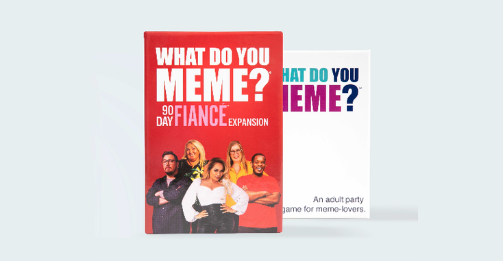 The packaging for the '90 Day Fiancé' expansion pack for What Do You Meme?