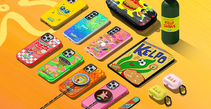 The SpongeBob and Casetify collection featuring themes from the television show The SpongeBob and Casetify collection featuring themes from the television show