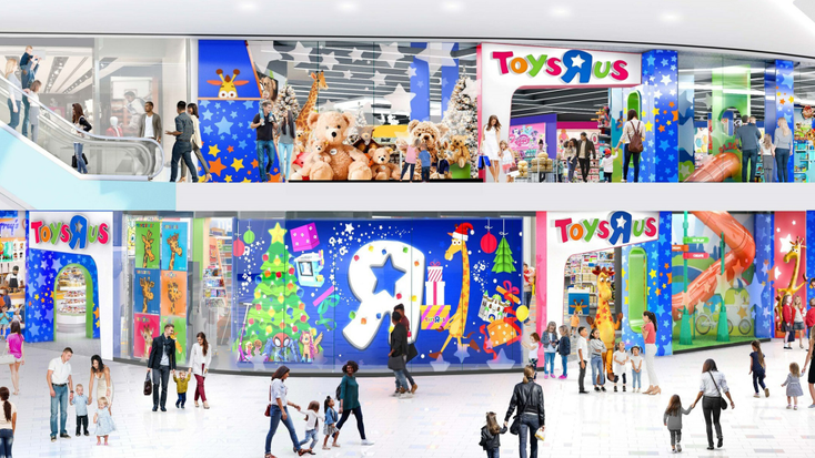 Rendering of a Toys"R"Us flagship. Rendering of a Toys"R"Us flagship.