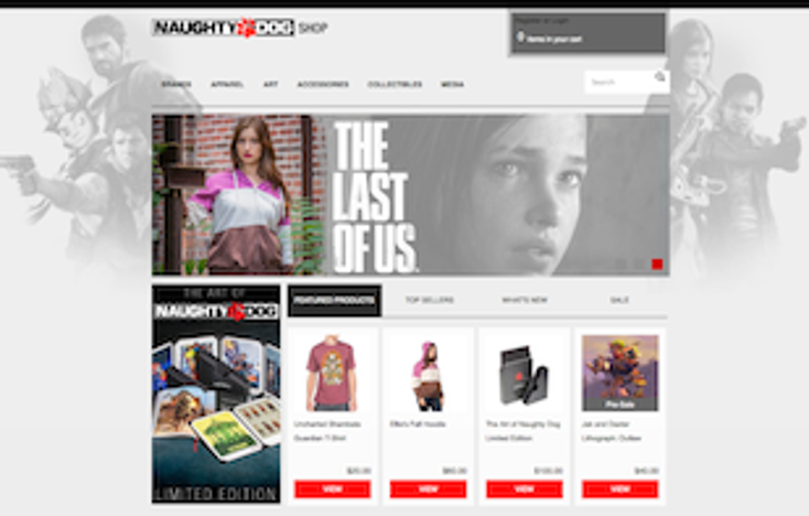 The Official Naughty Dog Shop is now Open!