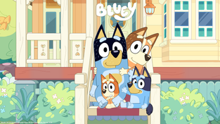 “Bluey” characters.