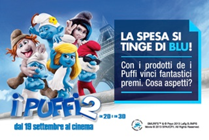 Carrefour Promotes Smurfs in Italy Carrefour Promotes Smurfs in Italy
