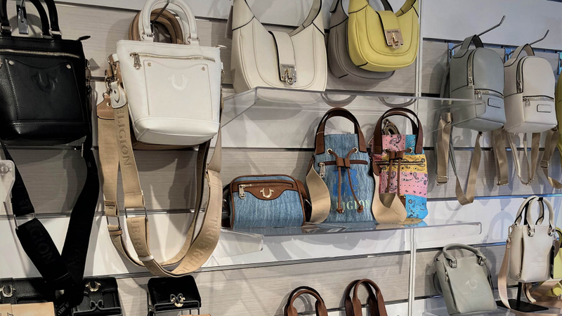 The line of True Religion handbags. The line of True Religion handbags.