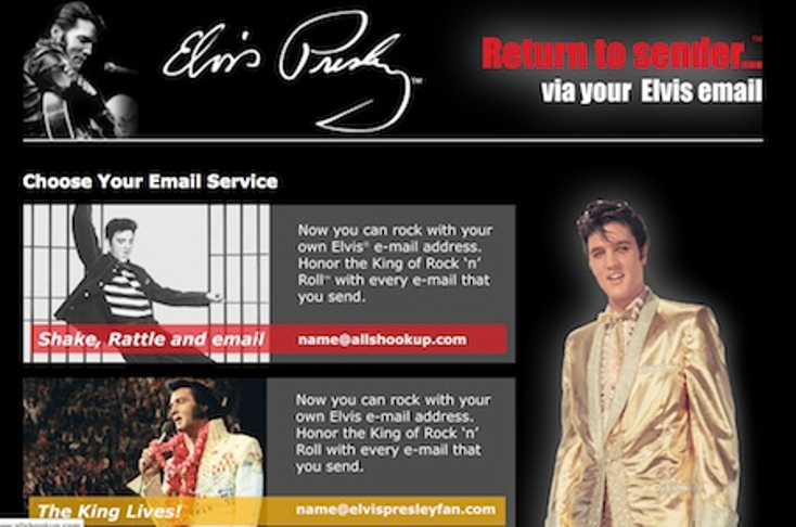 Elvis E-mail Service Launches Elvis E-mail Service Launches