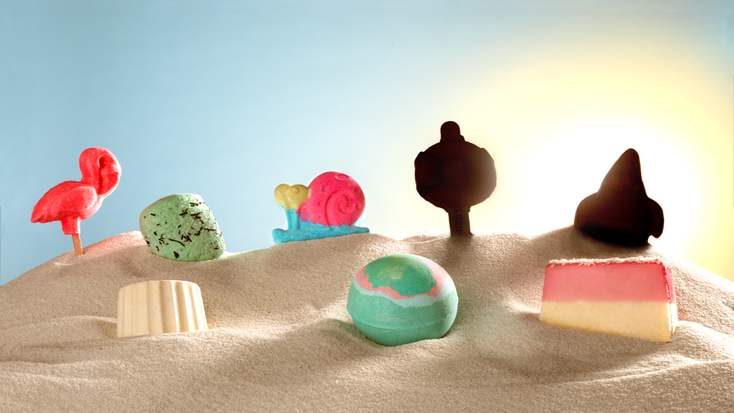 The “SpongeBob SquarePants” Lush collection. The “SpongeBob SquarePants” Lush collection.