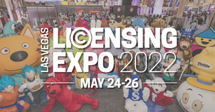 The Licensing Expo logo, overlaid on a photo from a previous Licensing Expo