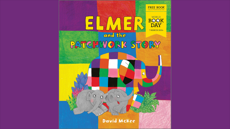 Cover of “Elmer and the Patchwork Story.”