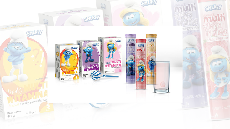 The LEK-AM Smurfs-branded products. The LEK-AM Smurfs-branded products.