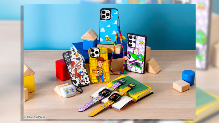 iPhone cases, Apple Watch bands, AirPod cases and more from the "Toy Story" CASETiFY collection.