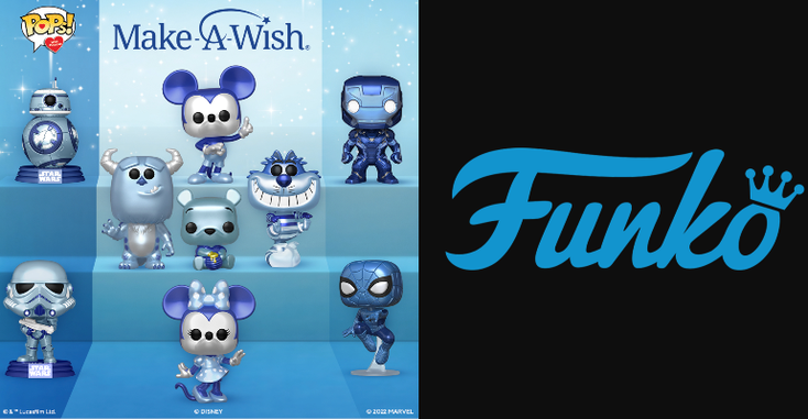 The Funko Make-a-Wish collaboration, which include Spiderman and Mickey Mouse, among others