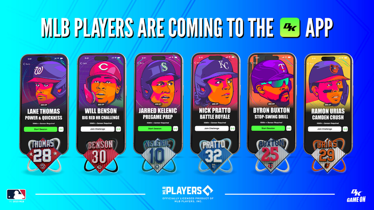 The six players joining the Diamond Kinetics app.