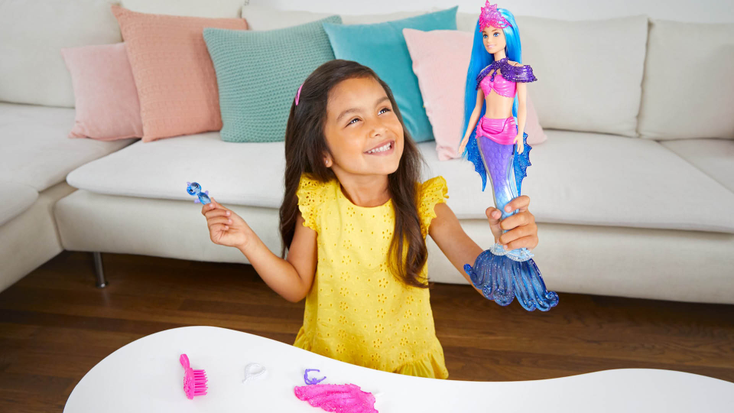 A “Barbie Mermaid Power” doll.
