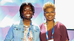 Gabby Goodwin (l), chief executive officer and Rozalynn Goodwin (r), founder, GaBBY Bows, License This! 2023 winners.