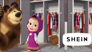 Promotional image for Shein x “Masha and the Bear.” 