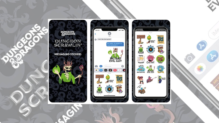 Dungeons & Dragons animated mobile messaging stickers