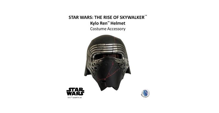 The Kylo Ren helmet The Kylo Ren helmet