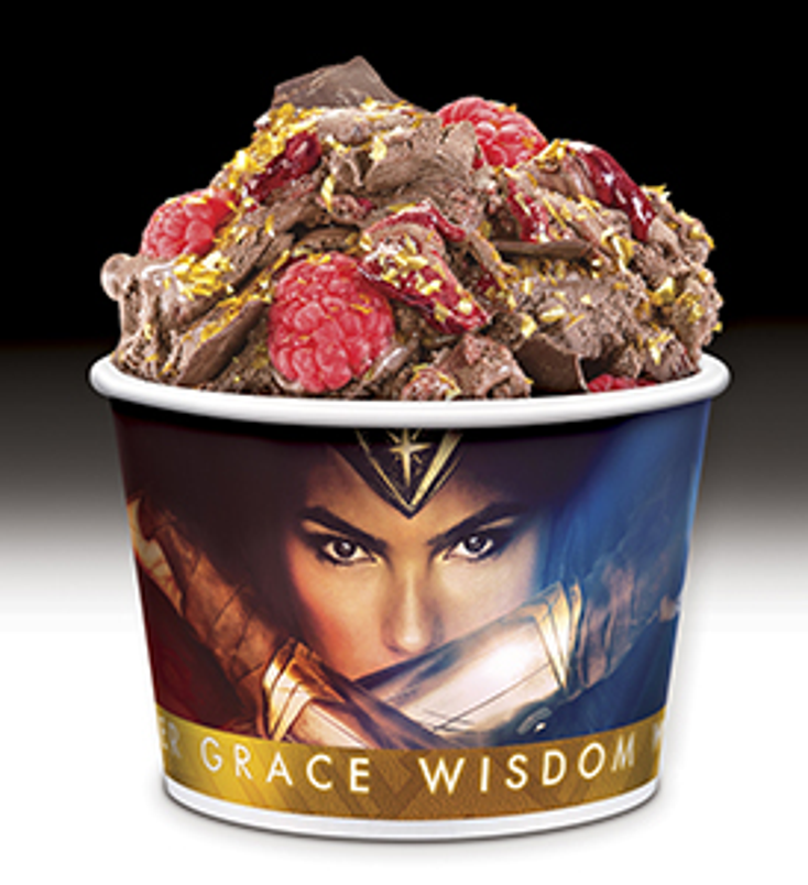 Wonder Woman Soars into Cold Stone
