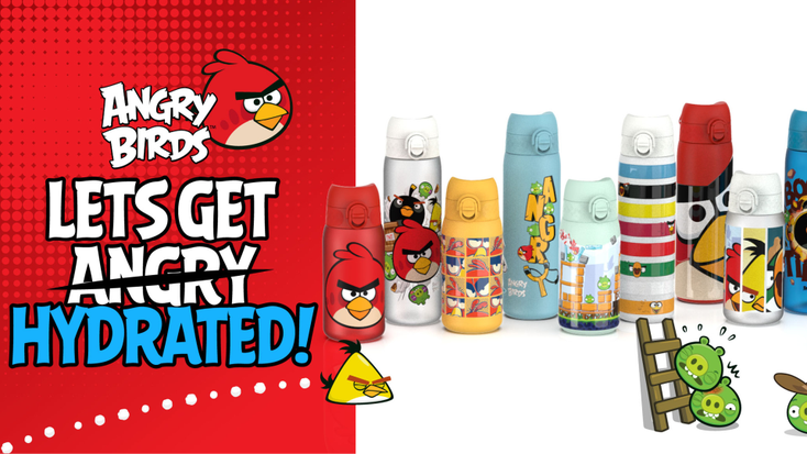 Angry Birds eco-friendly water bottles. Angry Birds eco-friendly water bottles.