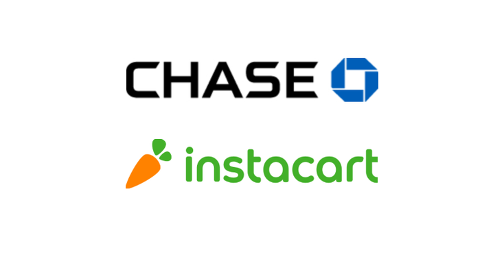 The Chase logo alongside the Instacart logo