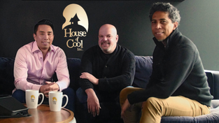 House of Cool executives and co-founders, Wes Lui (left) and Ricardo Curtis (right), with Josh Scherba, WildBrain president.