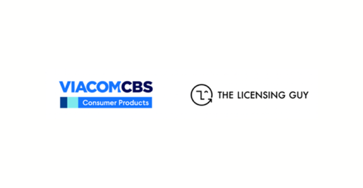 ViacomCBS logo alongside The Licensing Guy logo ViacomCBS logo alongside The Licensing Guy logo