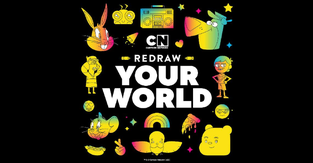 A promotional image for Cartoon Network's "Redraw Your World" campaign