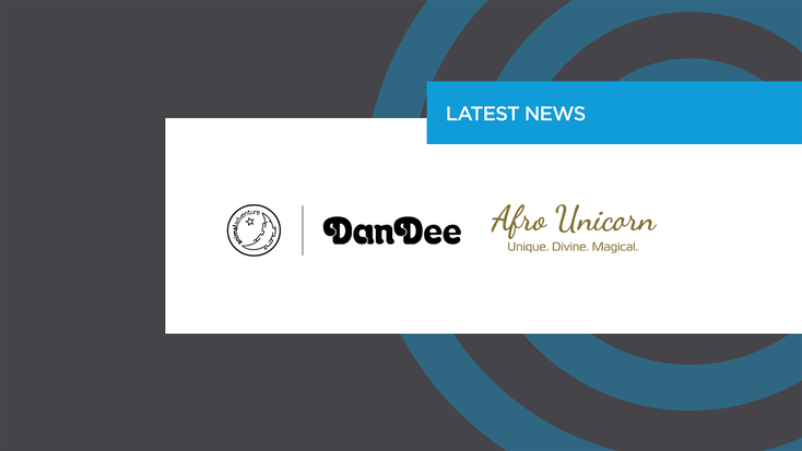 Dan Dee International and Afro Unicorn logo. Dan Dee International and Afro Unicorn logo.