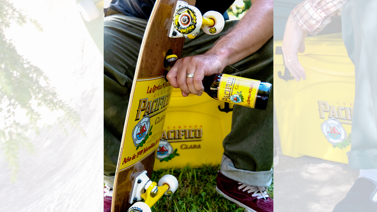 Pacifico and NHS Skate deck.