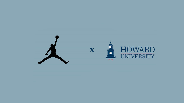 Jordan Brand and Howard University logos. Jordan Brand and Howard University logos.