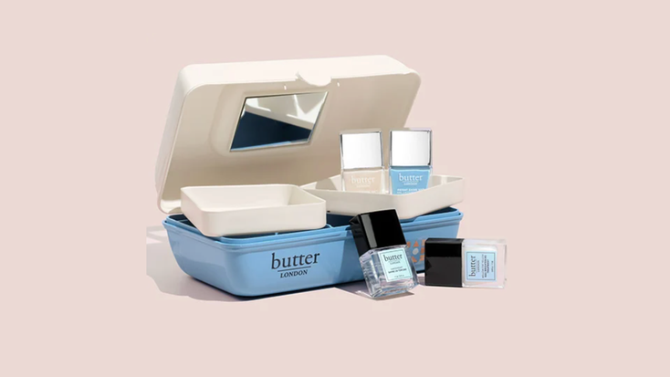 The new Caboodle featuring hues from the Butter London spring collection, alongside four new nail care products. The new Caboodle featuring hues from the Butter London spring collection, alongside four new nail care products.
