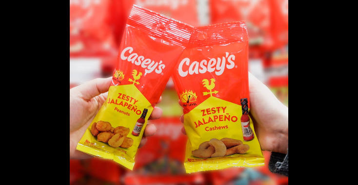 The packaging for the collaboration between Lola’s Fine Hot Sauce and the convenience store Casey's The packaging for the collaboration between Lola’s Fine Hot Sauce and the convenience store Casey's
