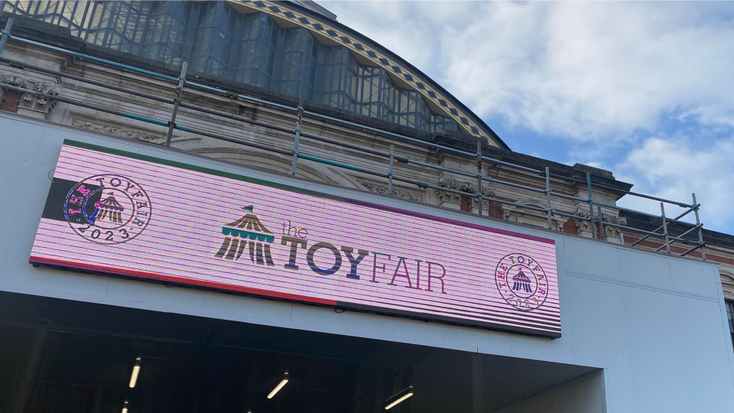 Entrance to the London Toy Fair.