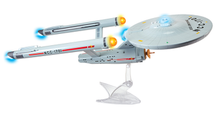 A Enterprise replica ship from "Star Trek"