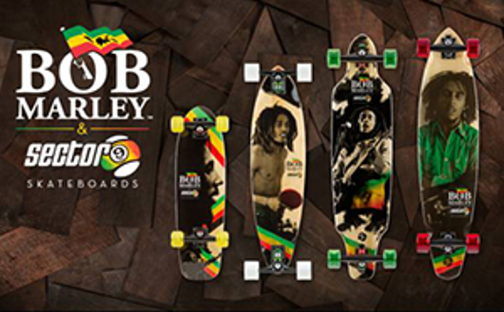 Bob Marley Rides into Skateboards Bob Marley Rides into Skateboards